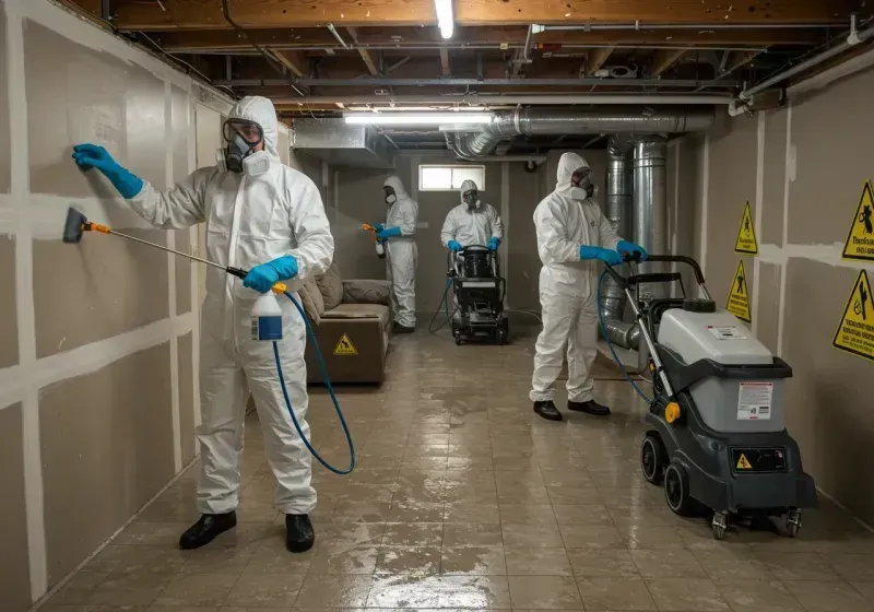 Basement Moisture Removal and Structural Drying process in Media, PA